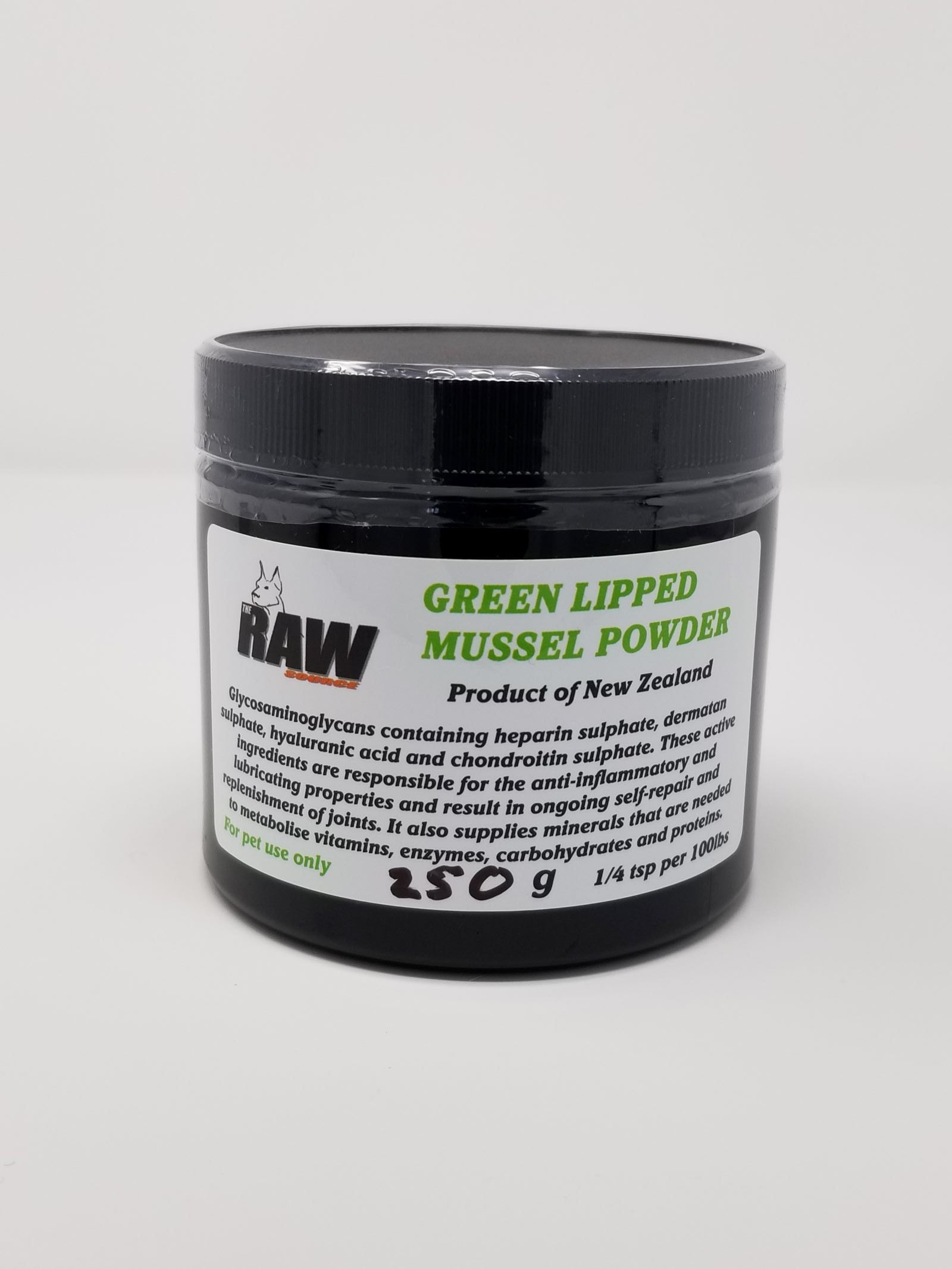 Green Lipped Mussel Powder- 250g - The Raw Source